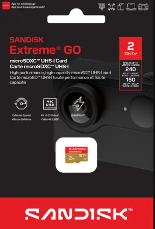 SanDisk Extreme Go microSDXC pack