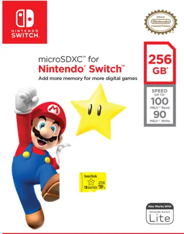 SanDisk microSDXC for Nintendo Switch pack